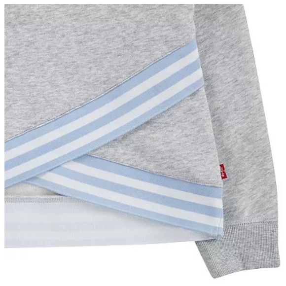 Girls 3T Levi's® Lightweight Fleece Crossover Hem Logo Hoodie-NWT - Picture 4 of 9